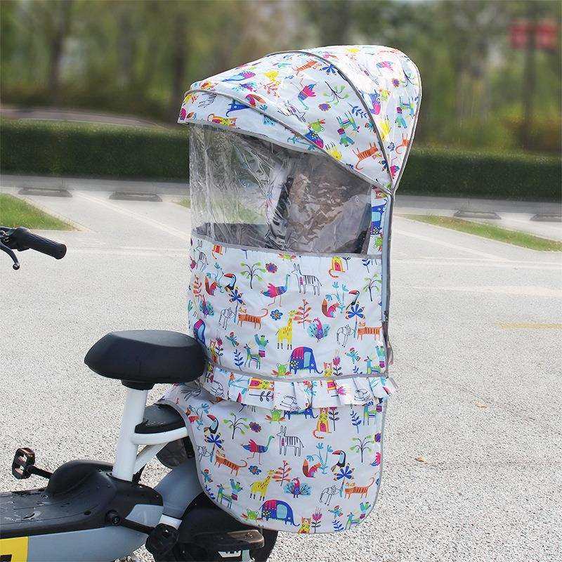 电动自行车儿童座椅后置雨篷防风棉雨棚加大加长保暖厚棉棚默认项