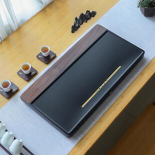 北美胡桃木茶盘家用德国电木干泡茶台茶台新中式高端功夫实木茶具