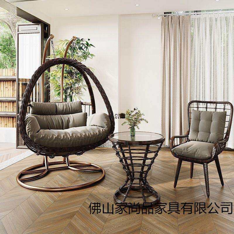 吊椅家用鸟巢阳台摇篮椅双人吊篮藤椅室内秋千吊床椅子懒人休闲椅