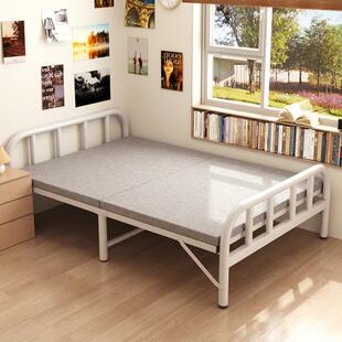 折叠床单人床卧室家用1米2双人床1米5简易成人出租房临时床铁架床