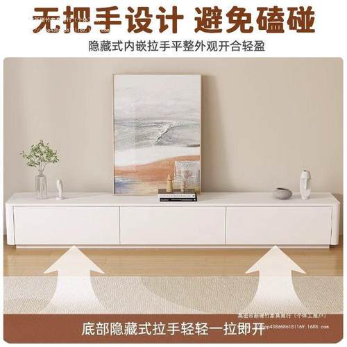 现代简约电视柜客厅家用茶几电视柜组合小户型实木落地款家用储物