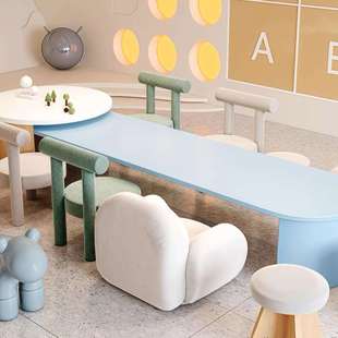 幼儿园实木儿童桌椅套装游乐园阅读区桌椅早教售楼部儿童桌椅