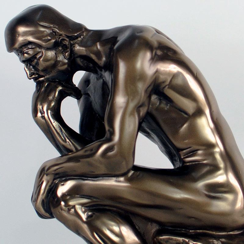 仿铜欧式摆件罗丹思想者思考者雕塑工艺品办公室样板间装饰品摆设