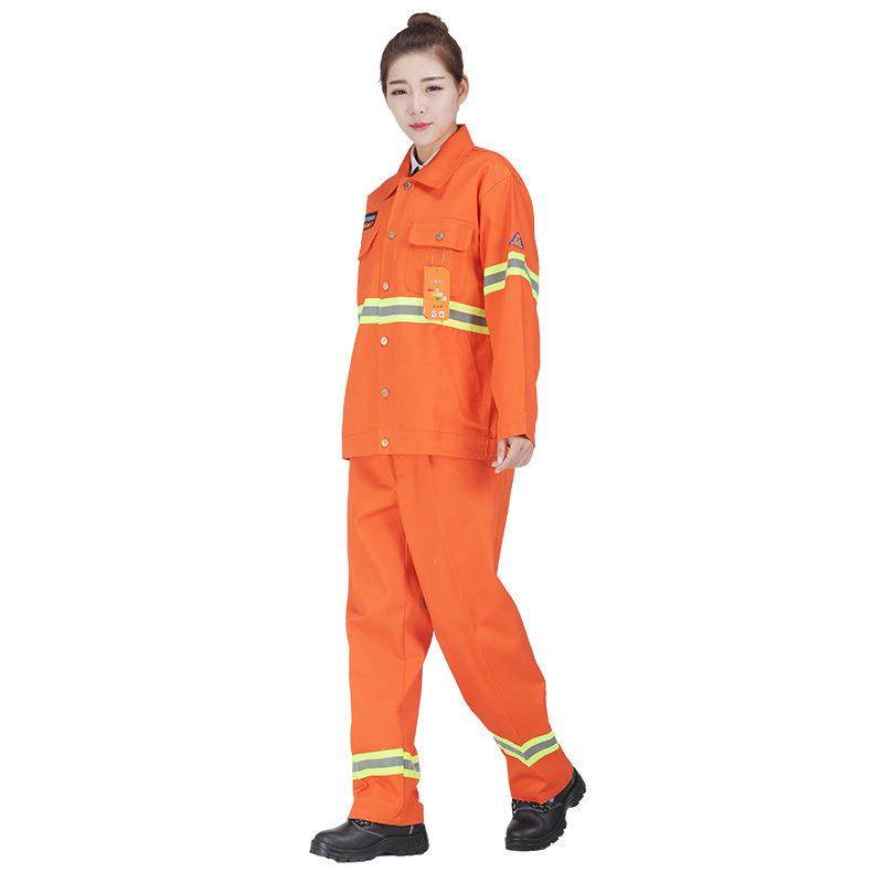 带反光条阻燃工作服加油站气隔热防火星工装焊工防护衣服