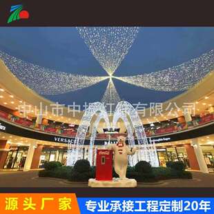 大型led喷泉造型灯天使灯饰商场圣诞节日亮化装饰气氛布置灯具