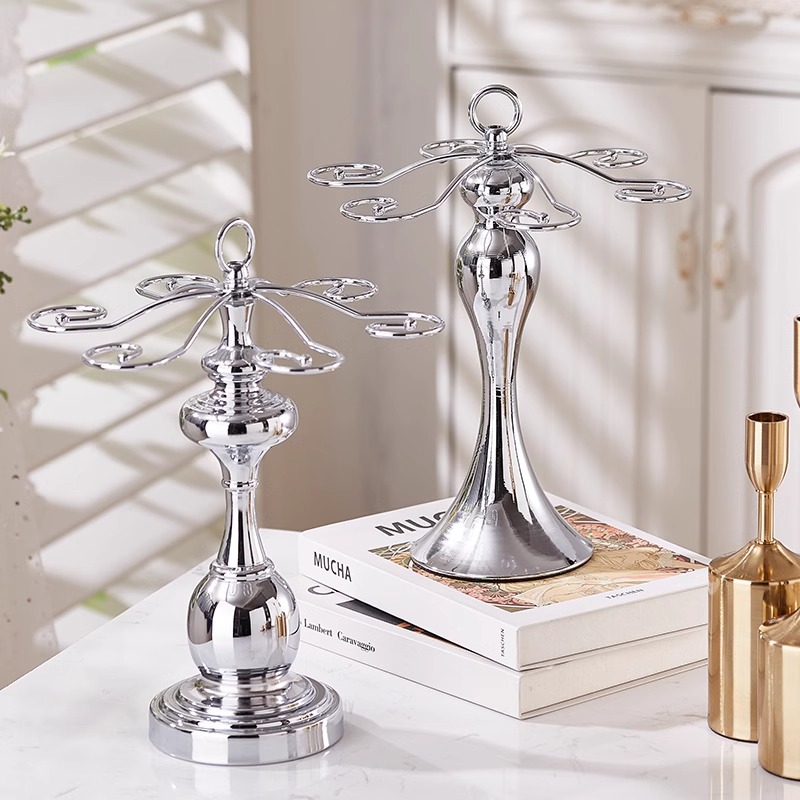 瓷多拉红酒杯架子悬挂倒挂创意客厅酒柜摆件吊高脚杯收纳架子家用