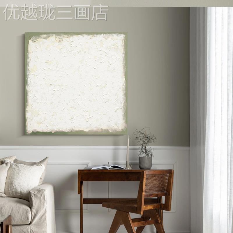 网红.纯手绘油画简《邂挂逅》寂风装饰画客厅画玄关侘餐厅抽画象图片