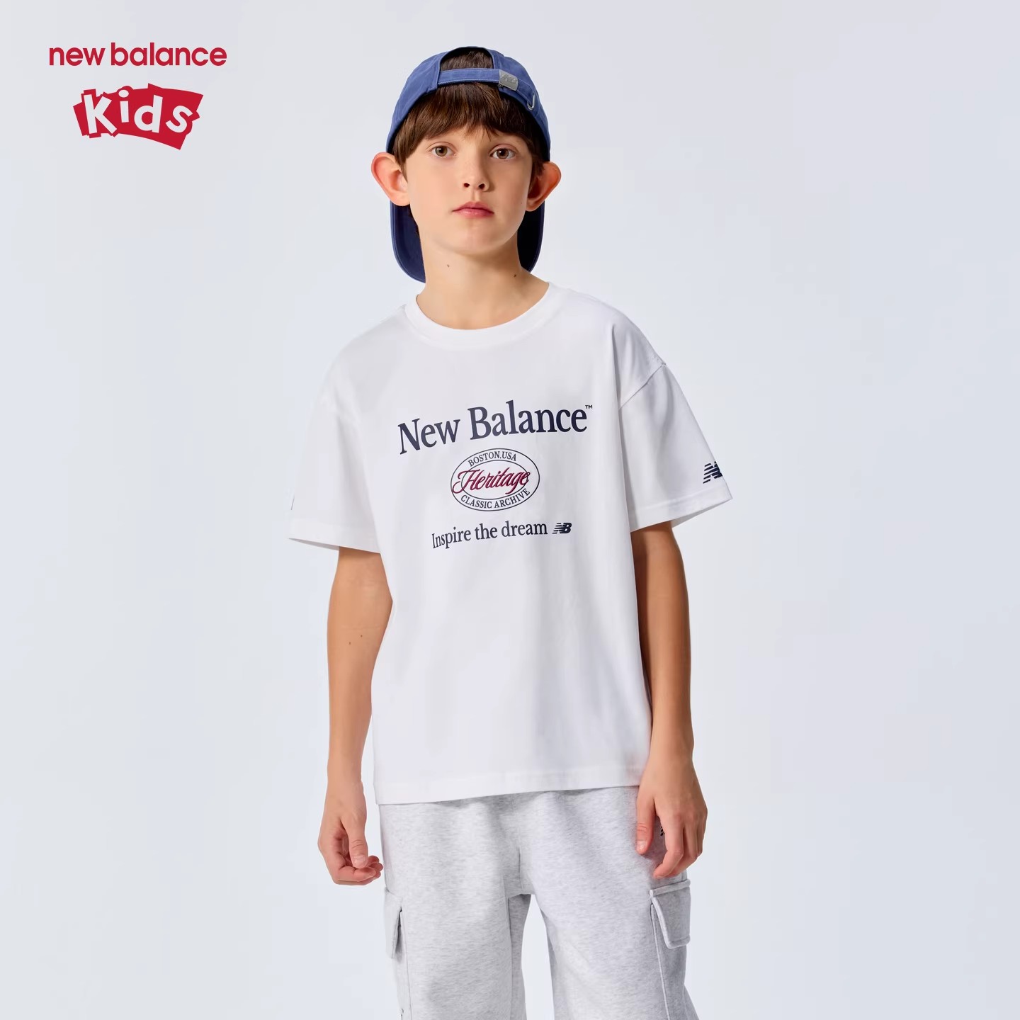 New balance NB儿童26夏季男童女童儿童韩版圆领短袖T恤7EG26013图片