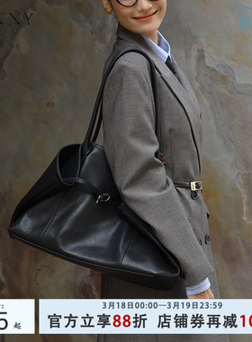 【早春上新】Oinny大包女大容量包包黑色通勤新款真皮托特包6467