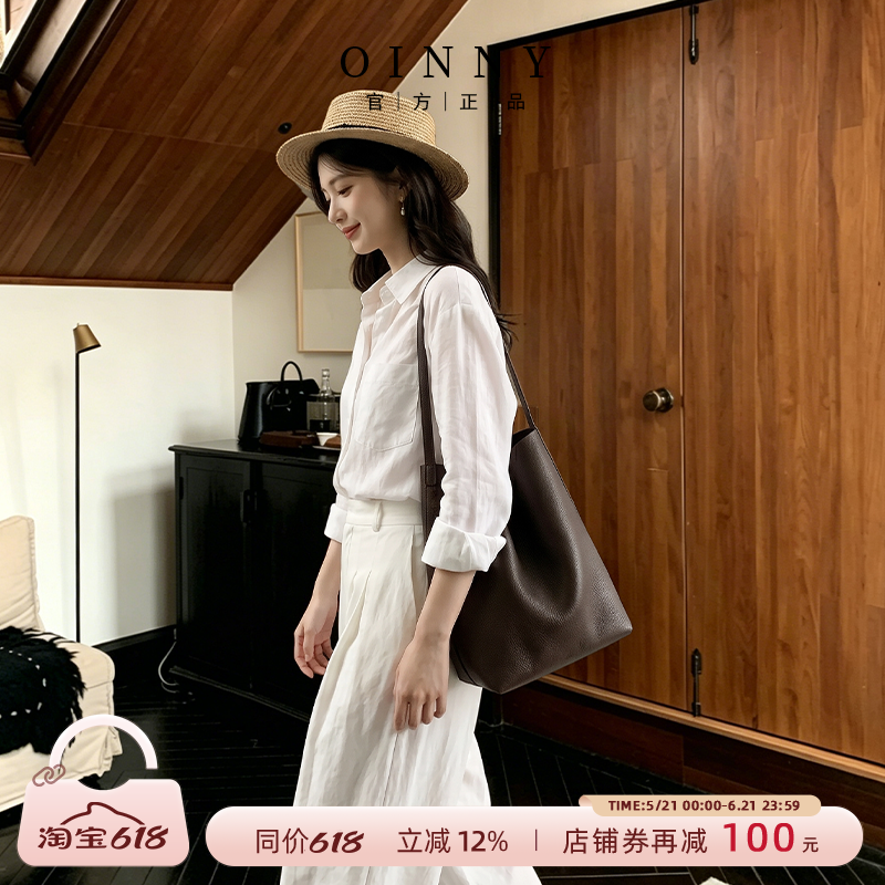 【618狂欢】Oinny水桶包女款包包2026新款真皮大容量托特包1661