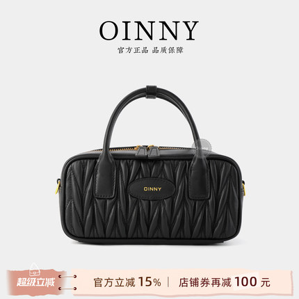 【夏上新】Oinny保龄球包新款黑色高级女包手提包包斜挎女2083