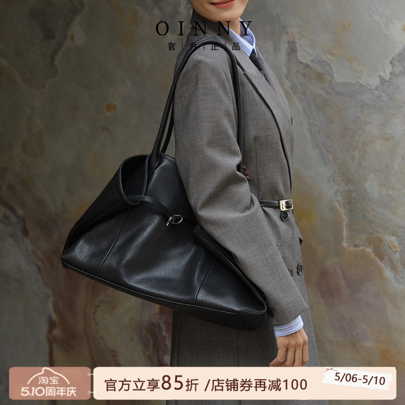 【夏季新款】Oinny大包女大容量包包黑色通勤新款真皮托特包6467