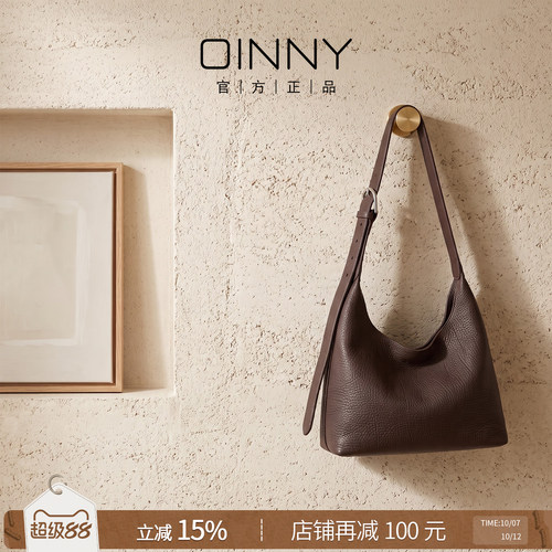OINNY牛皮手提包单肩女包手提包