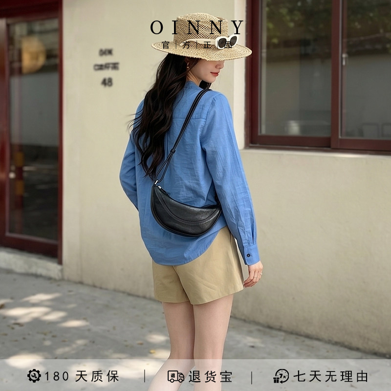 【618狂欢】Oinny斜挎包夏天女包羊皮包包单肩月牙包女1091-D