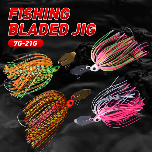 新款胡须佬 挡水板路亚饵防挂 复合旋转亮片 7g-21g jig spinner