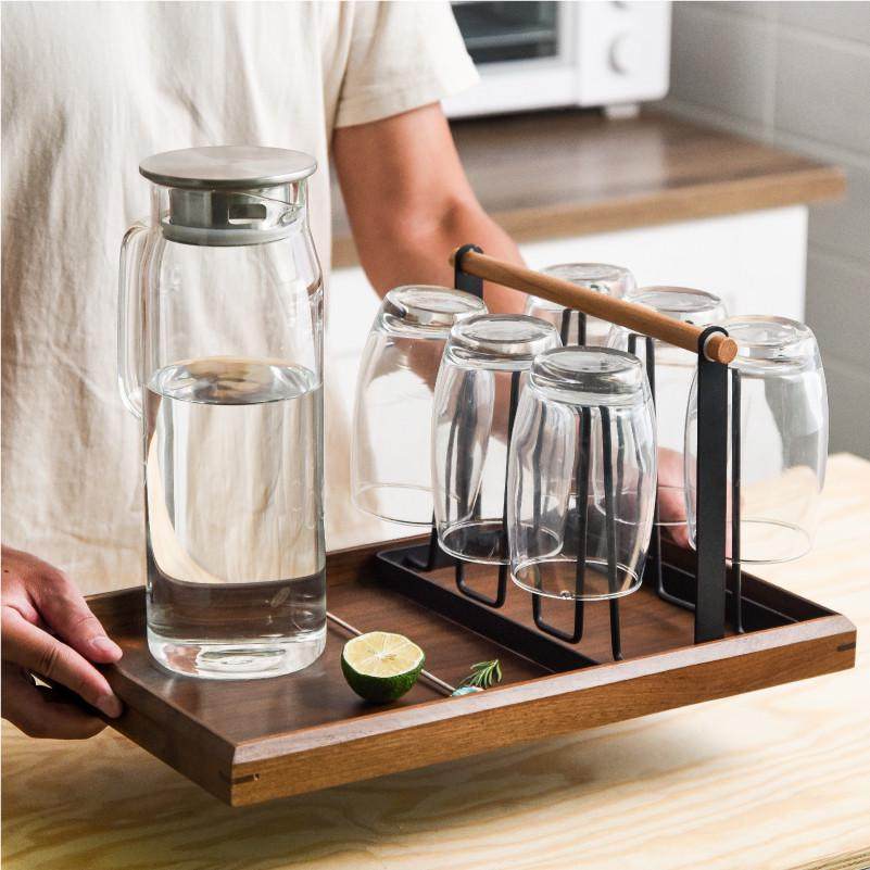 井柚日式铁艺杯子沥水架玻璃杯挂架托盘水杯置物架家用创意水具,家庭/个人清洁工具,杯架,淘宝优惠券,粉丝福利购,淘宝优惠卷