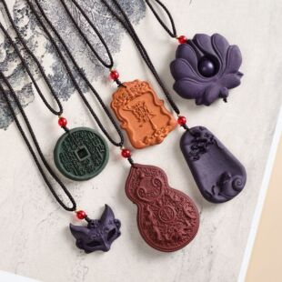 鼻炎方合香牌山鬼花钱吊坠天然合香珠中式非遗纯手工古法自制项链