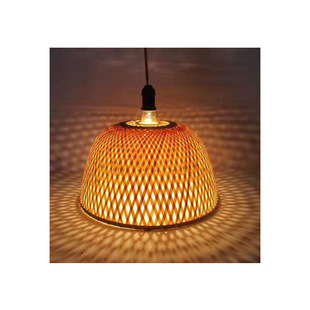 湖里区田园乡村风格竹藤竹编吊灯东南亚餐厅咖啡厅吧台艺术竹艺灯