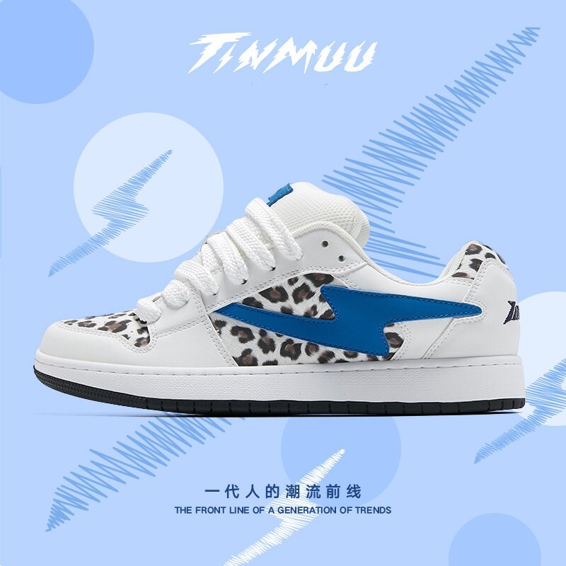 TINMUU天牧明星同款闪电狂潮学院时尚百搭增高面包板鞋情侣款图片
