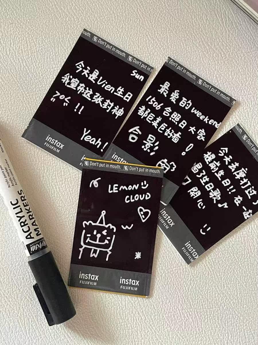 宅小仙拍立得笔丙烯马克笔拍立得相册笔涂鸦笔大头笔签字笔手绘笔