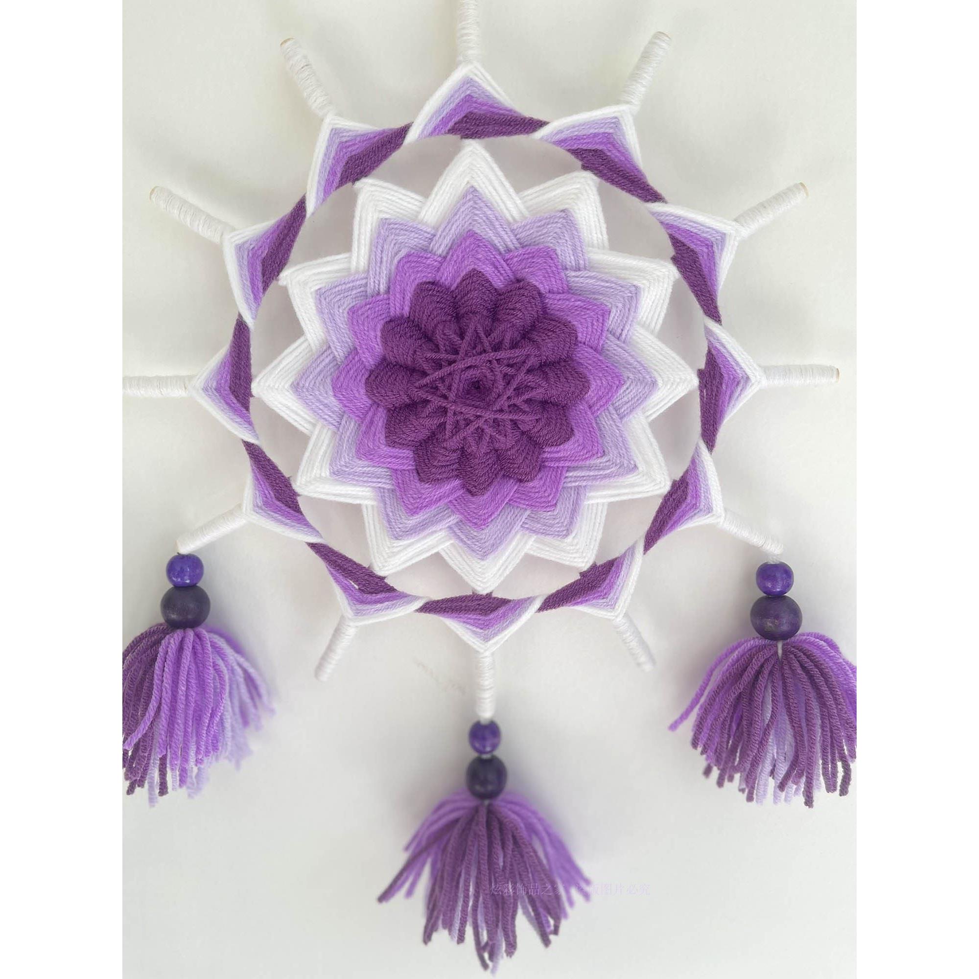 曼达拉纯手工毛线编织装饰工艺品男女朋友送教师节礼物 diy材料包