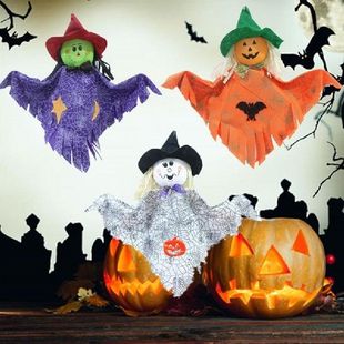 极速Halloween Decorations PumpAkin Hanging Ghost Straw Winds