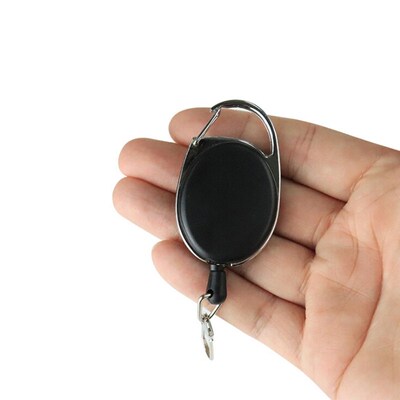 极速2pcs Retractable Prull Keychain Lanyard Clip Key Ring Bu