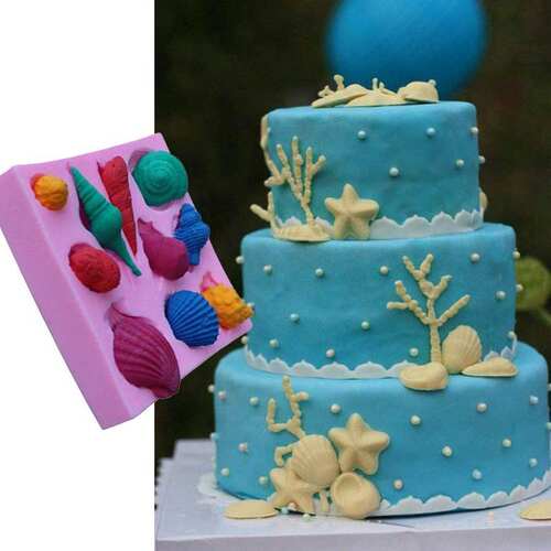 新品Nice Lovely Shell Starfishz Conch Sea Silicone Mold Fond