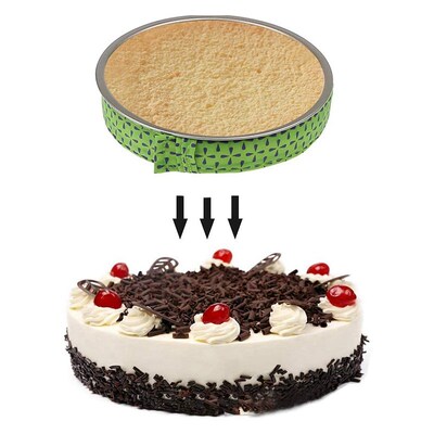 极速2 Pcs Cake Baking Strips BBaking Uniform Strips & 2Pcs