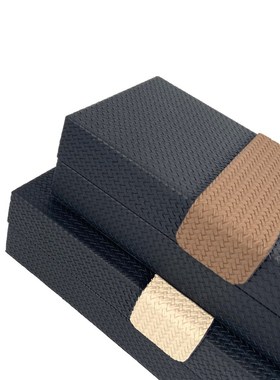 极速意式轻奢简约皮革编织纹首饰盒样G板间衣帽间卧室妆台收纳装