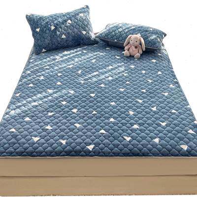 极速牛奶绒牀垫软垫家用法兰绒加厚宿舍J学生单人毛毯垫被牀褥子