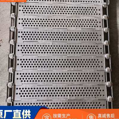 极速新款厂不锈钢链板 q冲孔清洗机链条式板式输送带非标304输送