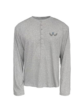 OKME&EXIT巡演做旧假两件长袖2025SS原创设计感小众印花T恤上衣