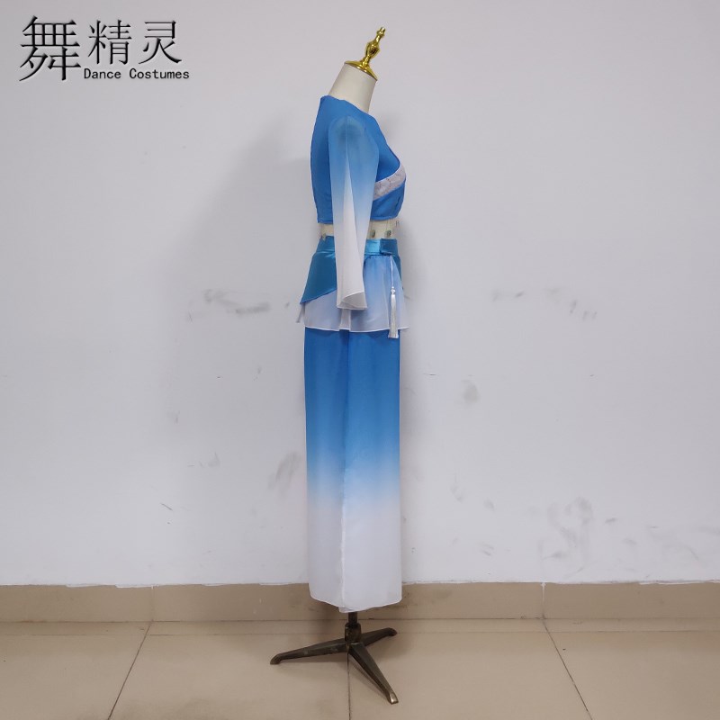 极速新款桃李杯j古典舞采春桑舞蹈服群舞演出服飘逸艺考剧目服表