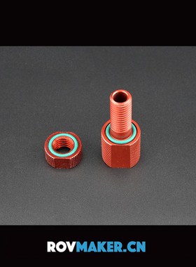 极速M10密封舱穿线螺p丝 红色大孔 空心螺丝 防水穿线螺栓 接插件
