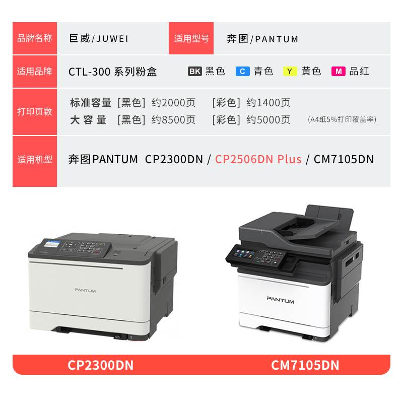 极速适用奔图CP2506DN Plus粉盒CP2300DHN印表机墨盒PANTUM CM710