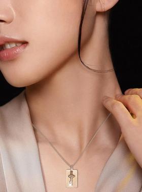 极速情侣同心锁手镯项链手錬一对C礼物钥匙节互锁爱心钛钢情人抖