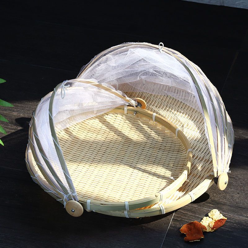 极速竹编圆簸g箕收纳筐家用馒头筐晾晒篮防蝇防虫农家竹制品竹筛