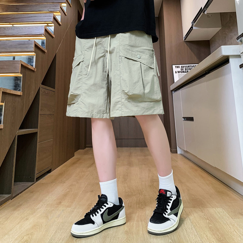 夏季新款青少年时尚大口袋拉链设计短裤男生潮牌宽松百搭款五分裤,男装,短裤,淘宝优惠券,粉丝福利购,淘宝优惠卷