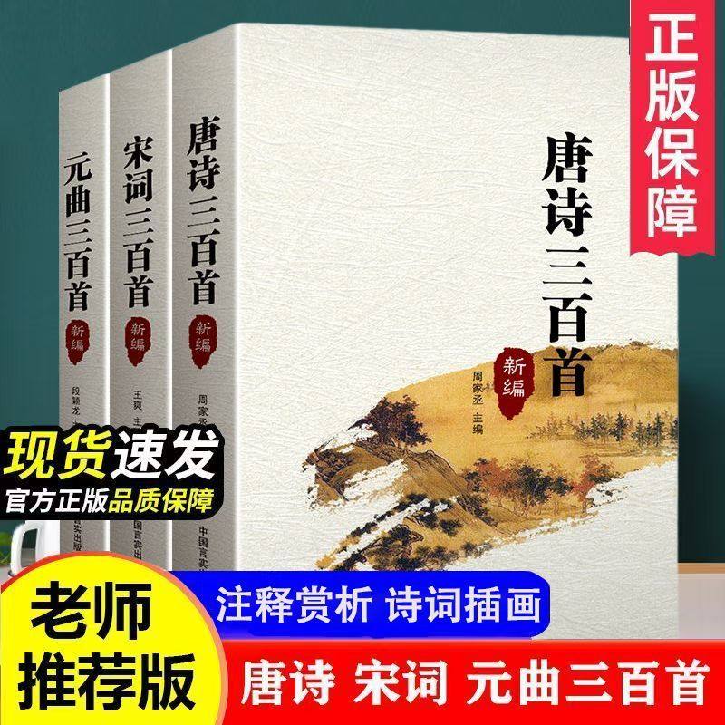 唐诗三百首宋词三百首全解详注元曲原文注释译文中国古诗词大全