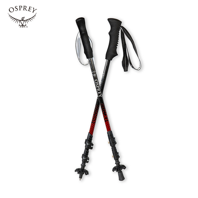 OSPREY 小鹰碳纤维三节外锁户外徒步爬山登山杖直柄轻便携手杖