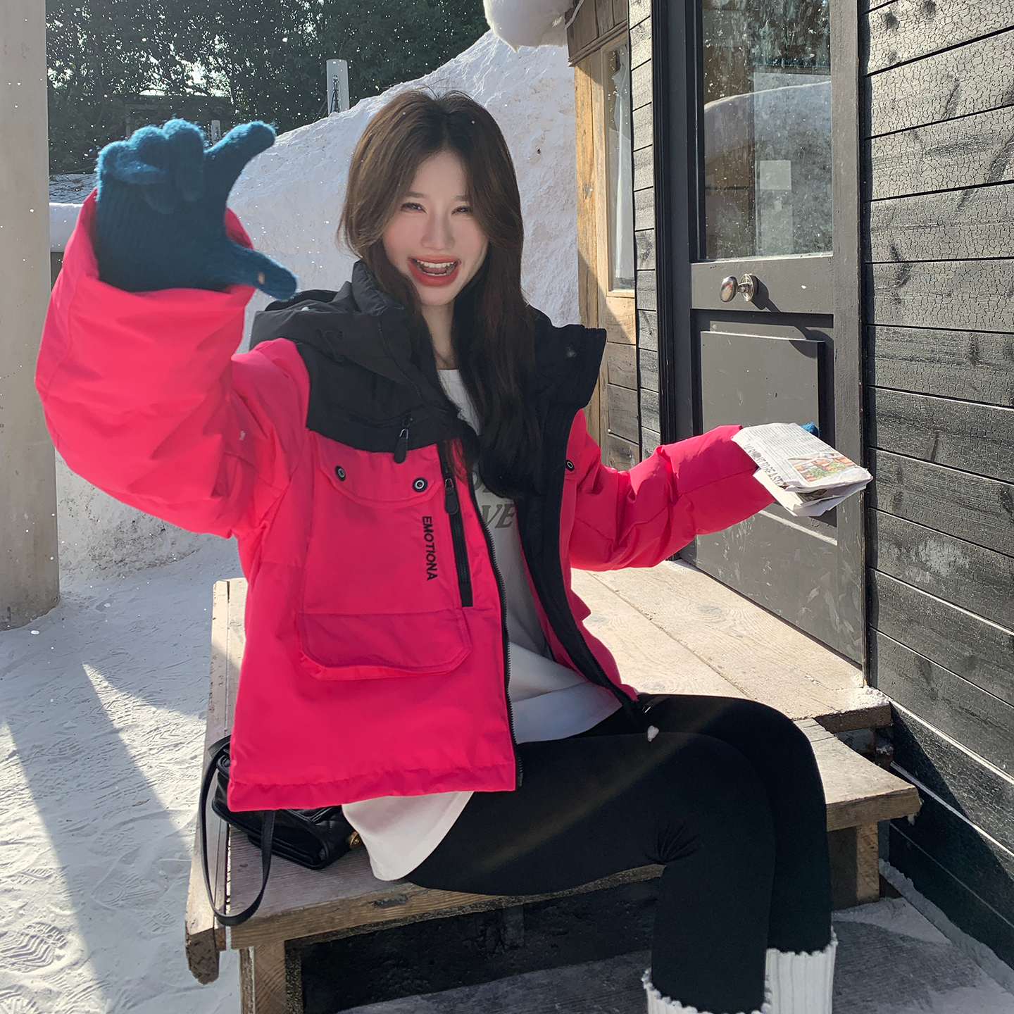 撞色拼接超小女感洋气50鸭绒羽绒服1D066-P265-K365