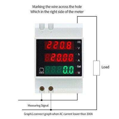 极速D52b-2047 AC80-300V 100A Multi-functional Digital Din Ra