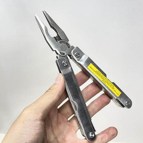 新品出老美多功能大力钳子折叠尖嘴钳G带开瓶器螺丝刀锉刀家庭户