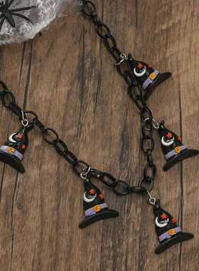 极速Halloween Pumpkin Ghost Pendant Necklace ClavVicle Chain