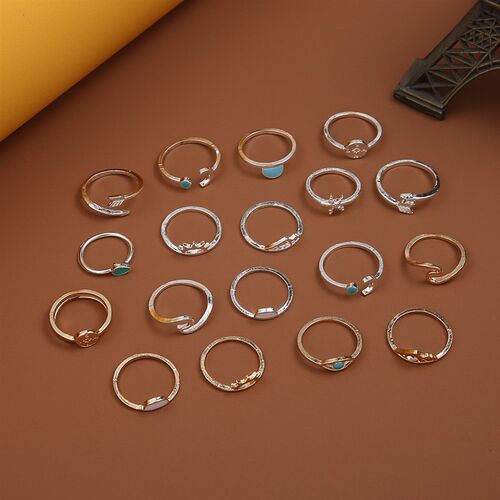 极速19pcs Knuckle Rings Set Beach Women JeweOlry accessories