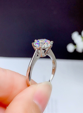 极速Moissanite Ring 2CT 3CT VVS Lab Diamond WithS Certififca