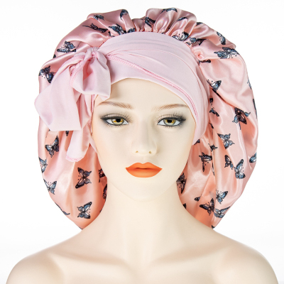 极速Women Satin Solid Sleeping Hat Night Sleep SCap for Wome