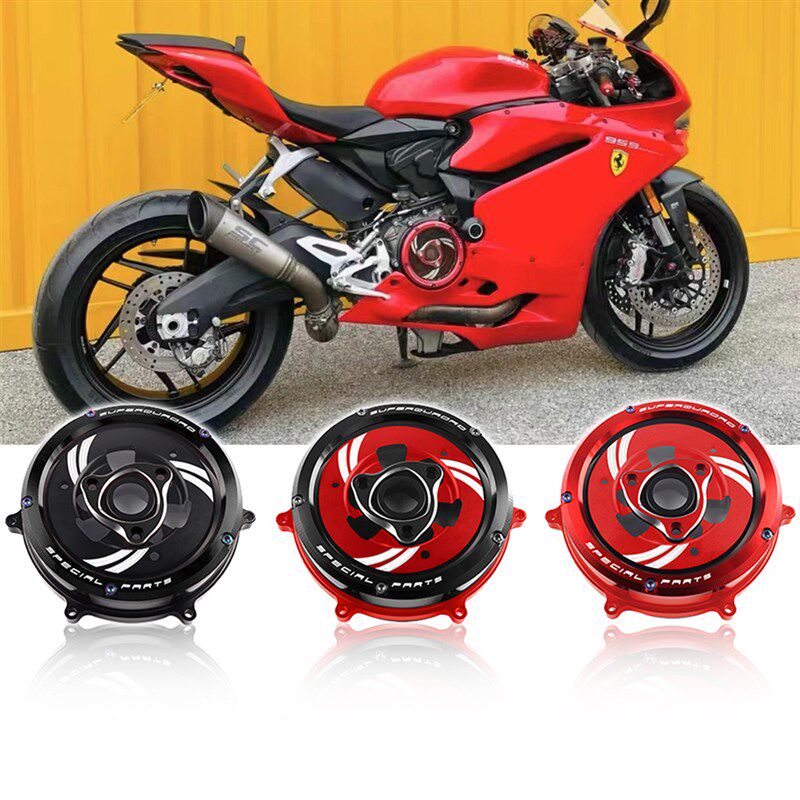 极速适用于 杜卡迪 959p/1199/1299 V2 V4 改装透明离合器罩离合
