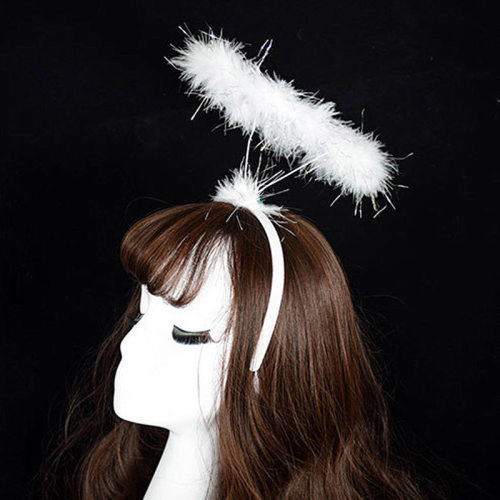 极速Halloween Decoratiosn Angel Feather Headband Decoration